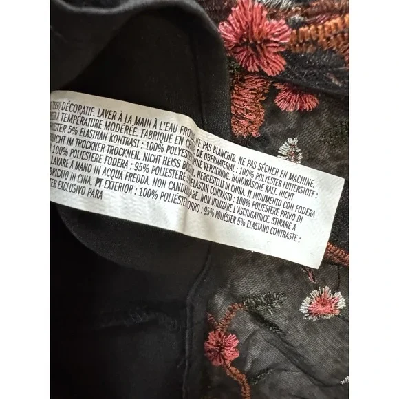 Endless Rose IMMEASURABLE JOY EMBROIDERED MESH MAXI DRESS Black Size Small  NWT